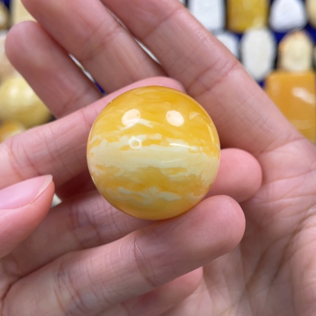 蜜蜡裸石未镶嵌琥珀蜜蜡珠子卡29.5mm