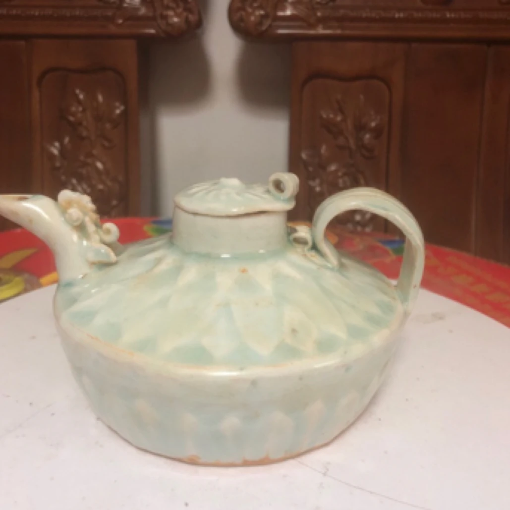 缠枝莲纹工夫茶白瓷泡茶壶