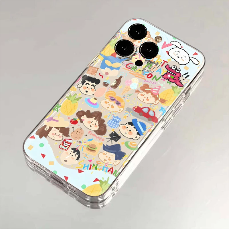 蜡笔小新家族适用苹果16手机壳华为iPhone15/14小米oppo/vivo软壳