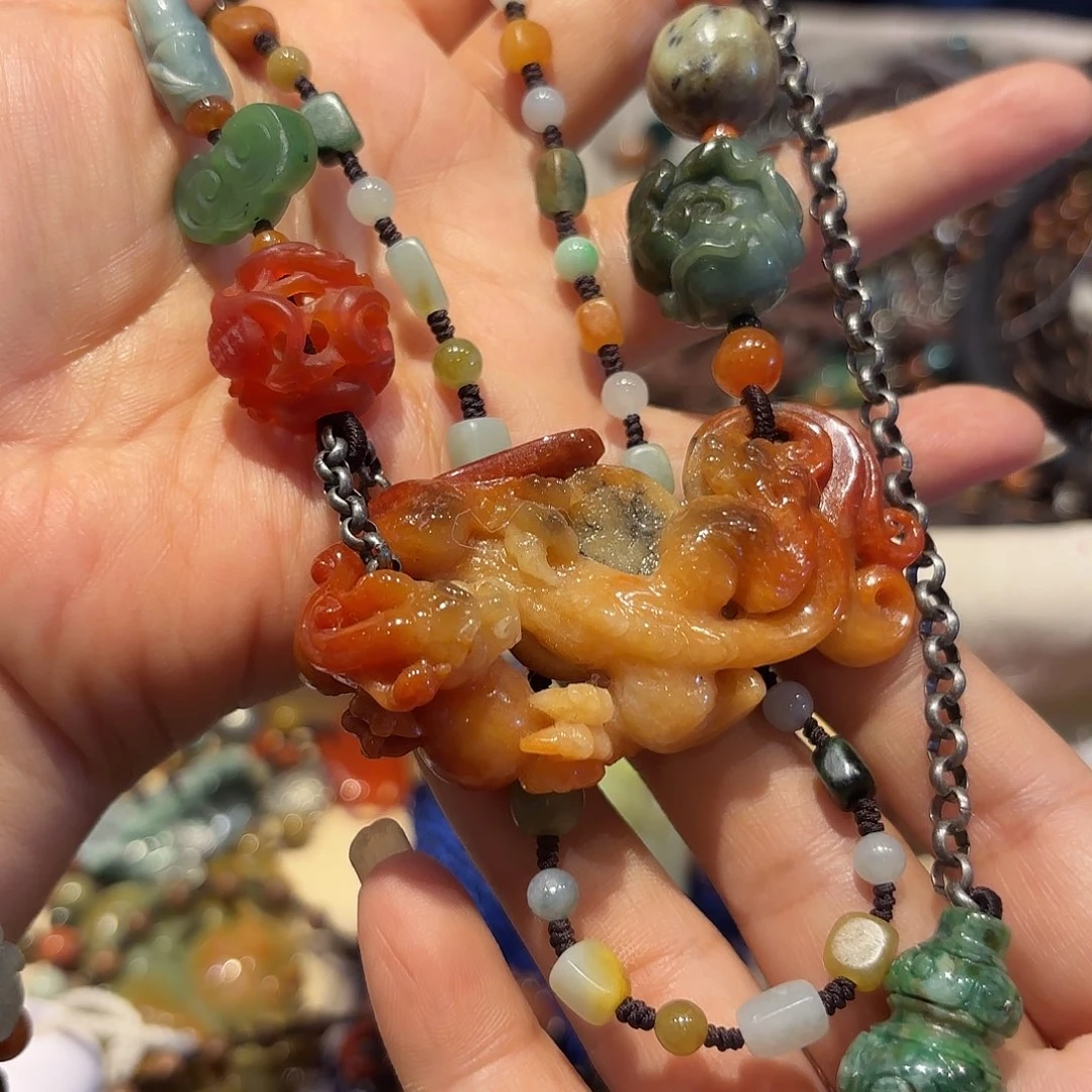 翡翠未镶嵌颈饰原创