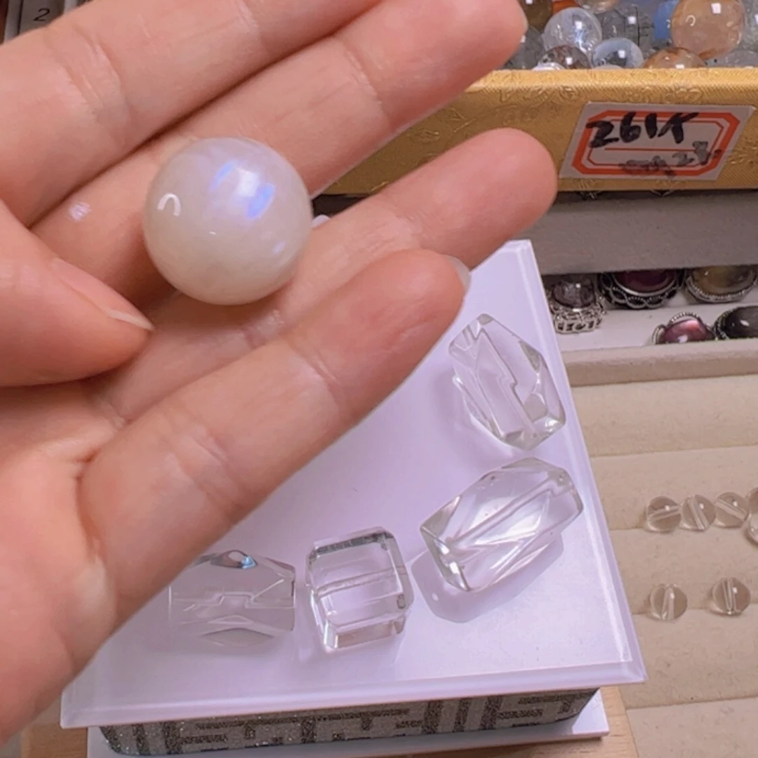 水晶手链银S800镀金镶嵌y**怡