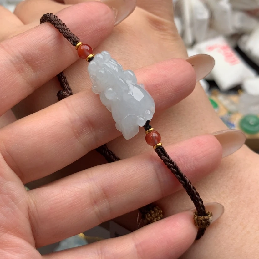 【闪购商品】翡翠手绳银S925镶嵌一