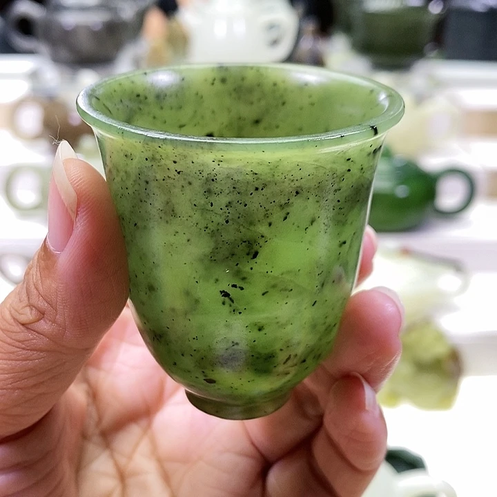 未镶嵌和田玉挂件茶杯60m l