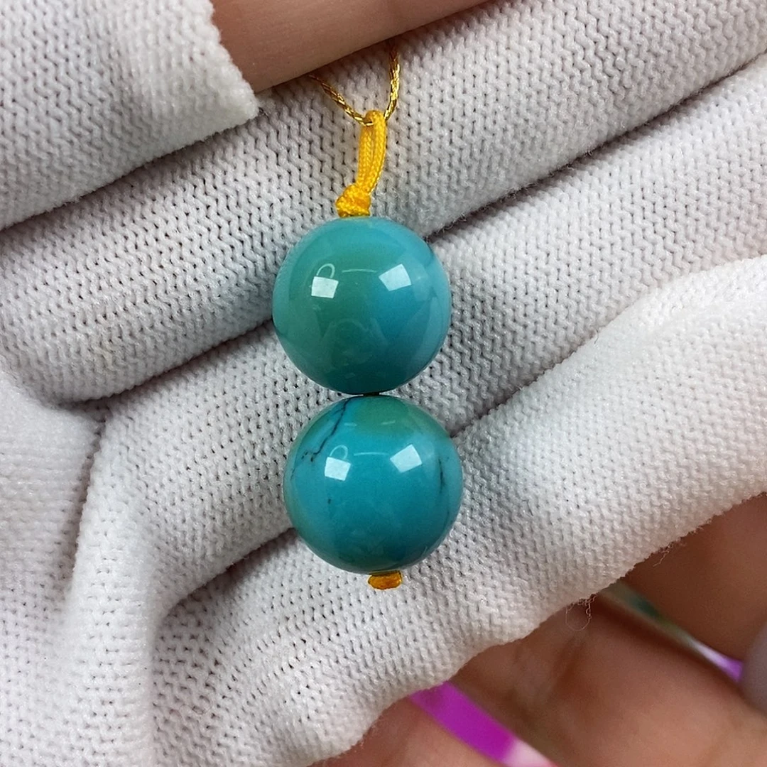 绿松石未镶嵌珠宝奇石13mm+