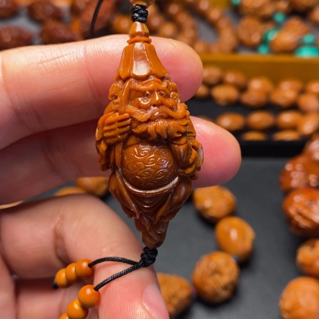 橄榄核手串/手链钟馗单籽2.3尺寸纯手工
