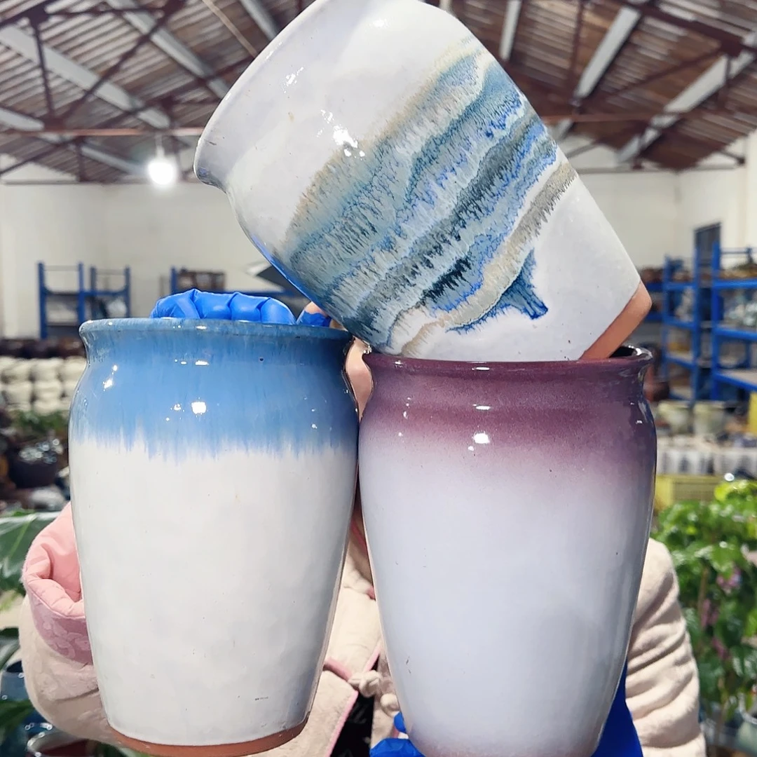 紫砂花盆高20口15