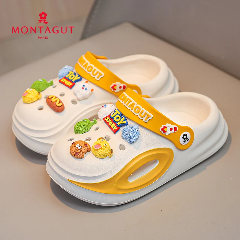 梦特娇儿童拖鞋男童洞洞鞋6-12岁夏季潮款中大童防滑运动沙滩凉鞋