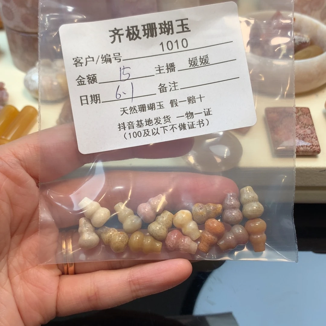 硅化珊瑚（珊瑚玉）未镶嵌颈饰艺*