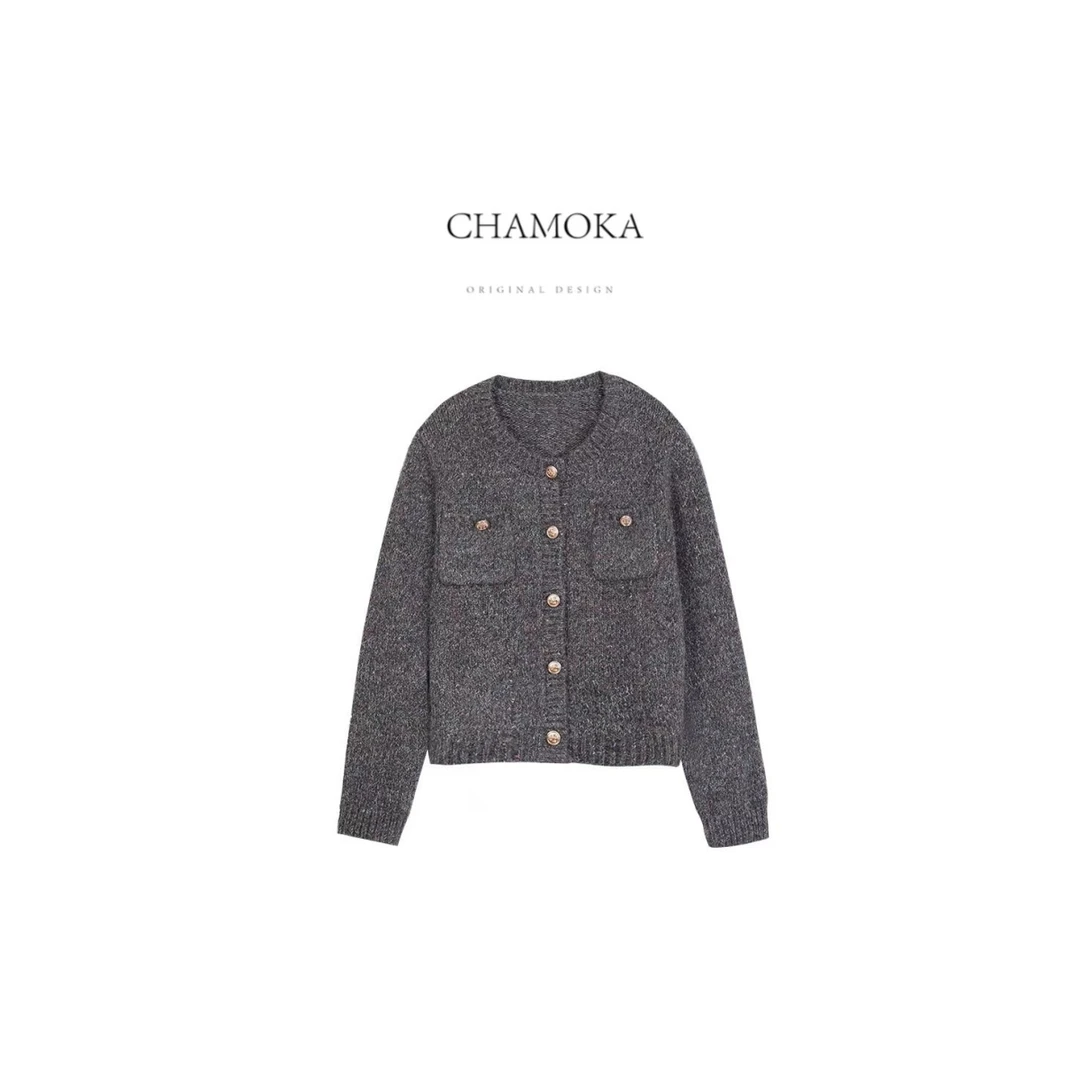 【年中大促】精选轻奢百搭显瘦红宝石豆豆香针织外套L792