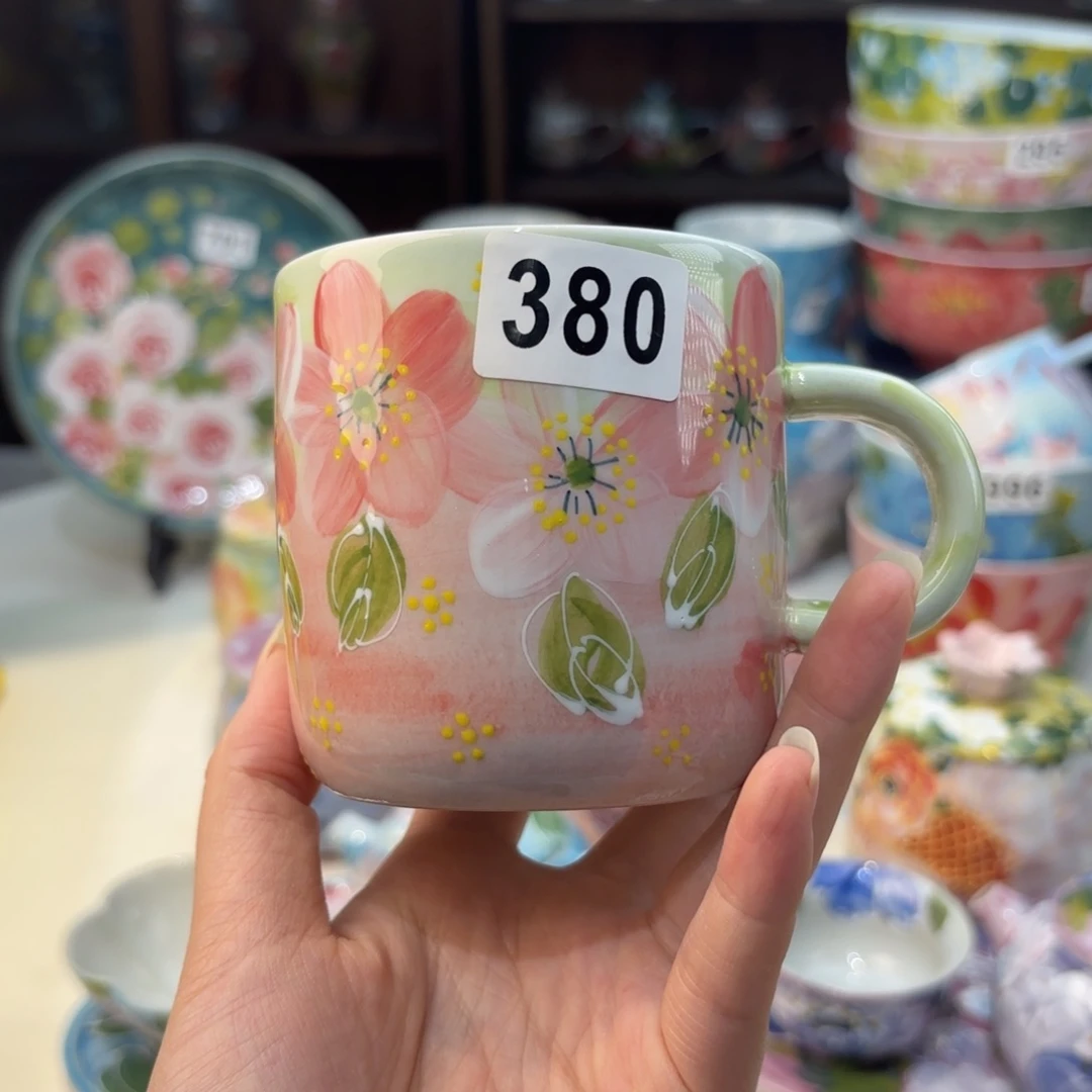 瓷片景德镇手绘高温釉下彩陶瓷茶具