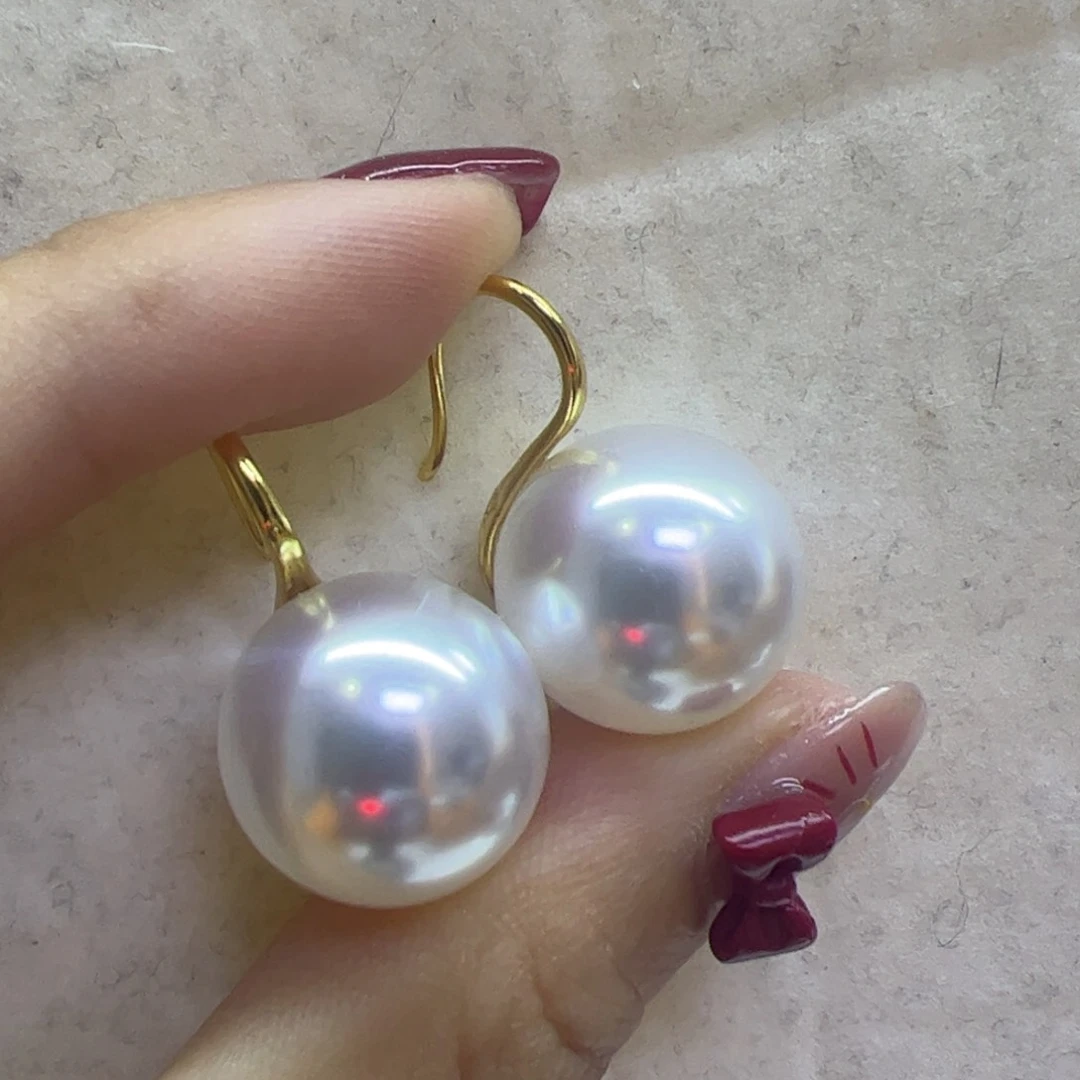 淡水珍珠耳饰银S925镶嵌