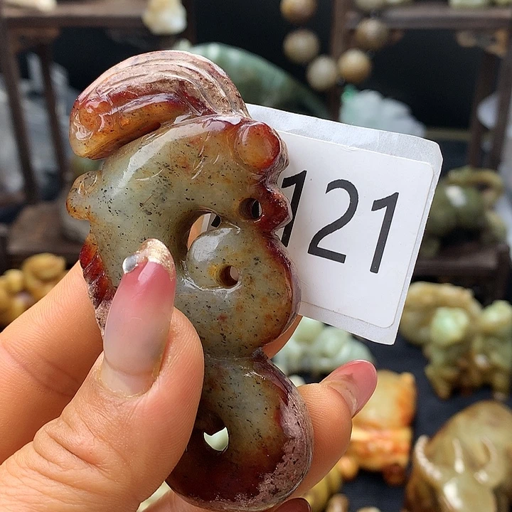 和田玉未镶嵌车挂