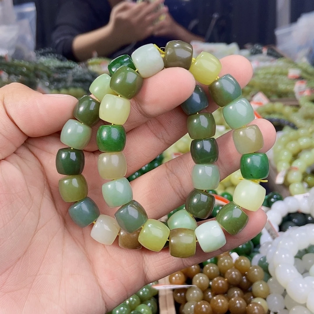 和田玉未镶嵌手串天然卡12多宝多样性拍一发一