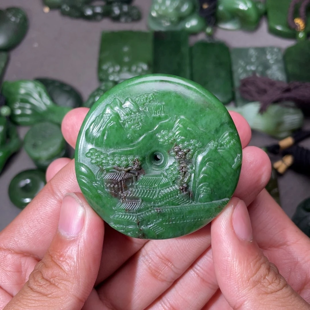 和田玉（碧玉）颈饰未镶嵌琁*