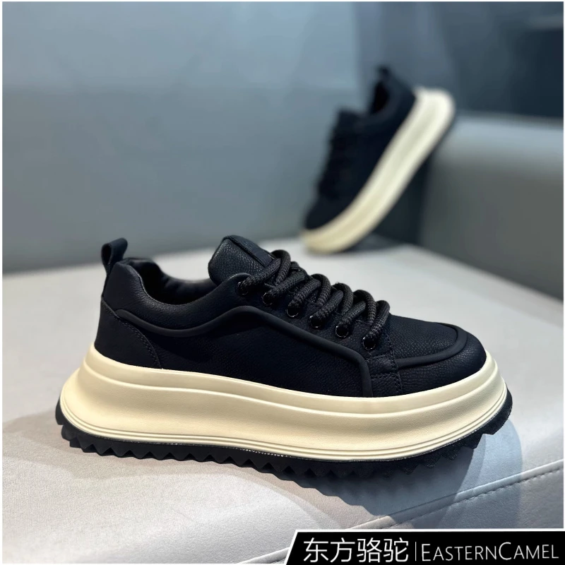 东方骆驼秋冬新款时尚韩版轻便板鞋潮流百搭软底舒适韩版潮鞋男鞋