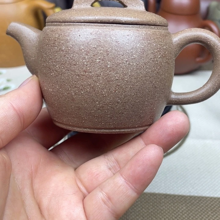 紫砂茶壶紫砂壶粗砂五彩段汉瓦130cc