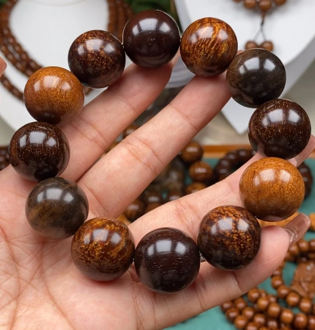 正宗巴布亚贡木手串多宝珠20mm佛珠老料文玩高油性