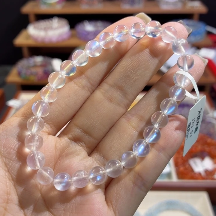手串未镶嵌月光石水体蓝月光6+