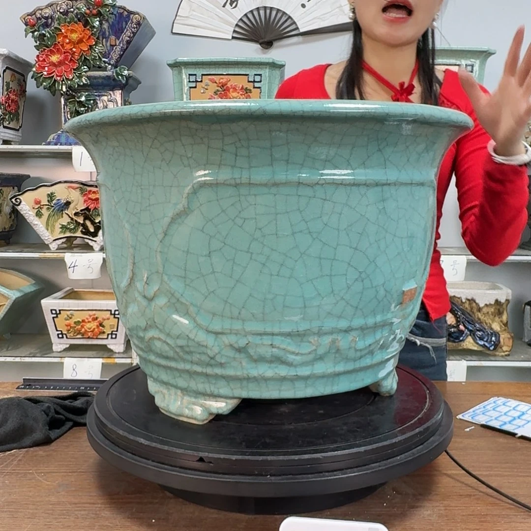 红陶东石湾盆400