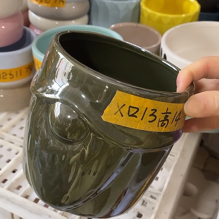 陶盆有孔 瑕疵针孔漏釉介意勿拍外口13 外高14