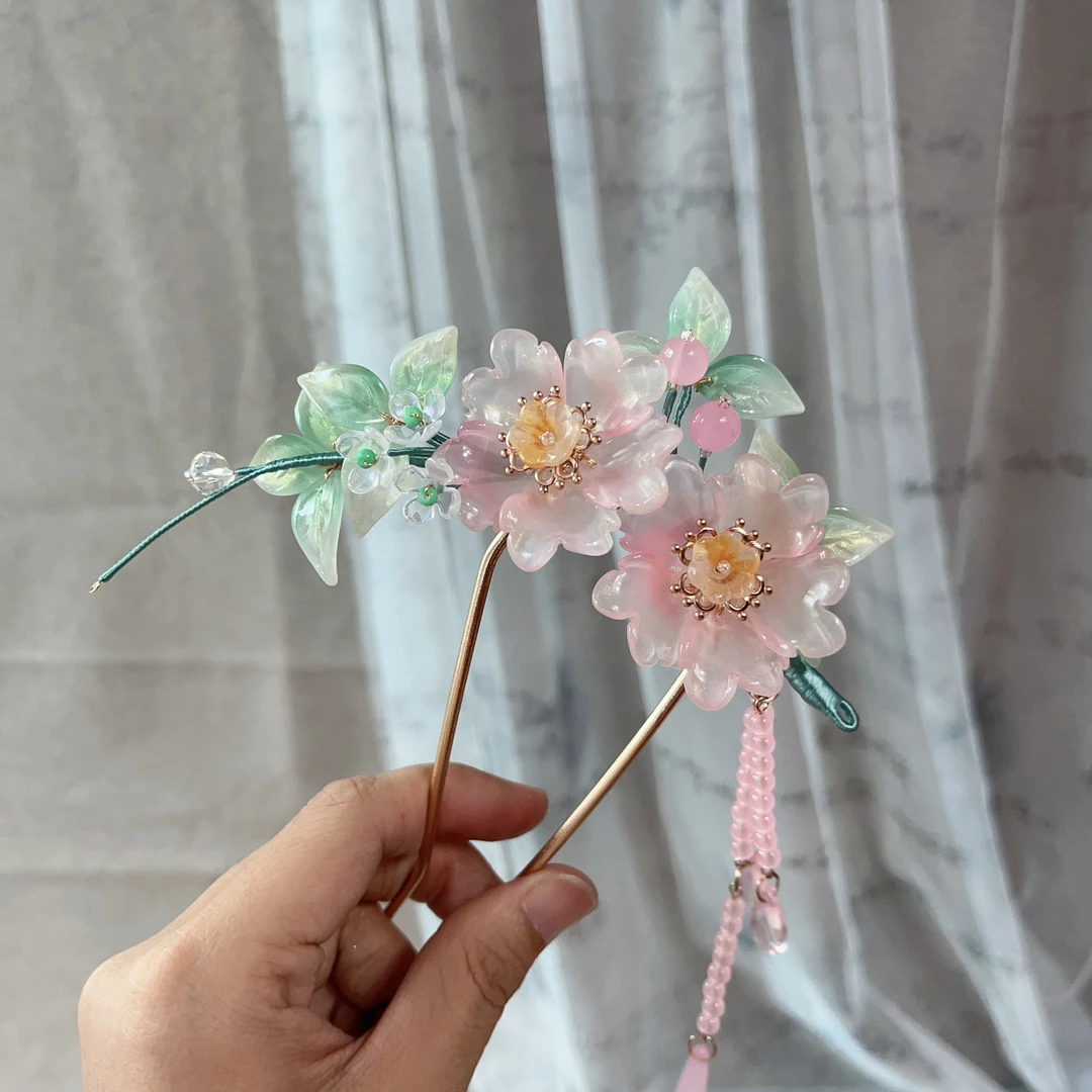 602发梳款大U钗主体发饰原创汉服发饰头饰流苏发饰旗袍配饰古风