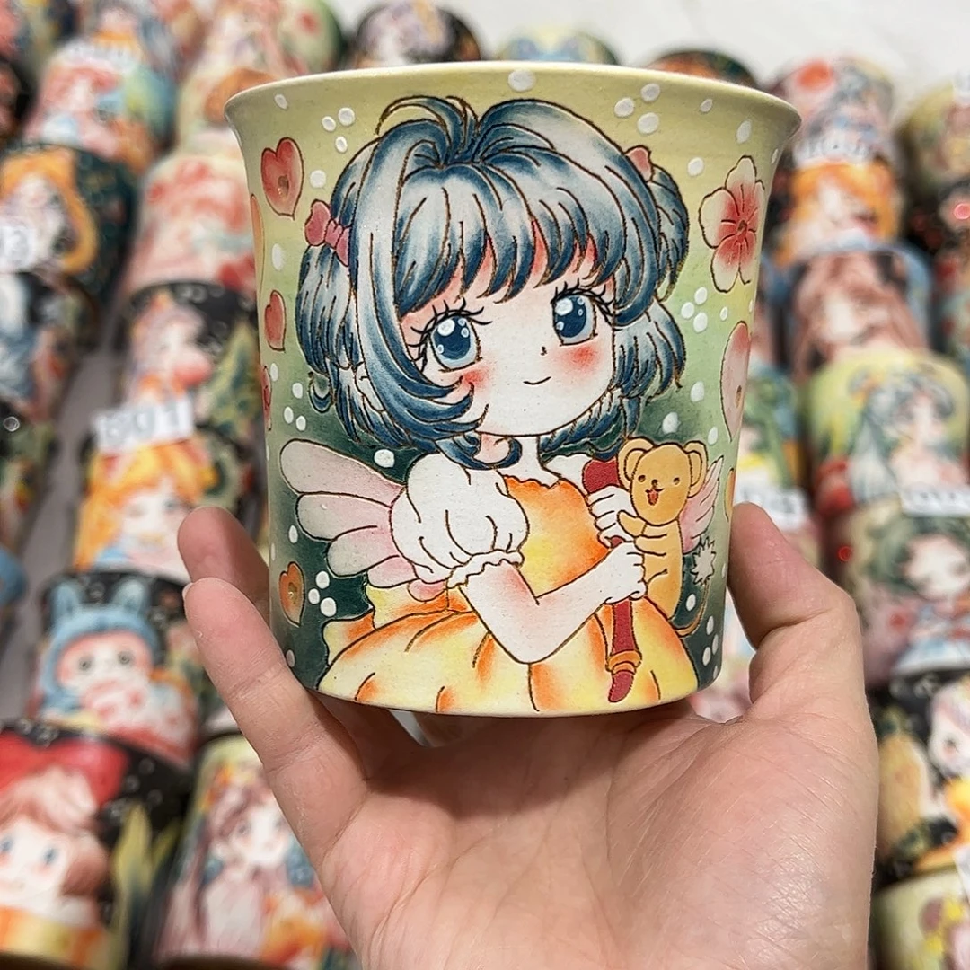 景德镇炫彩手绘口10.5高10