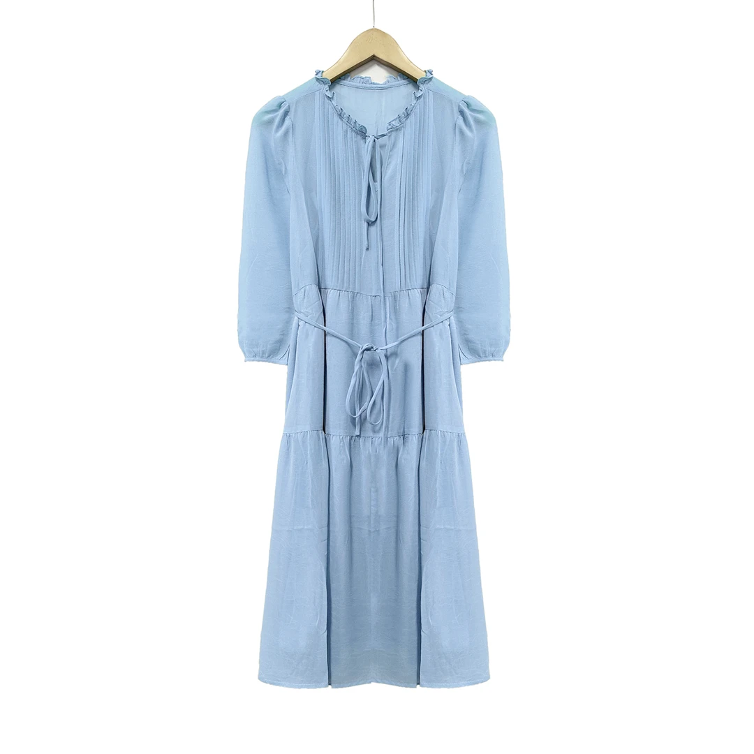 春夏新品！女士时尚吊带中袖连衣裙套装F724