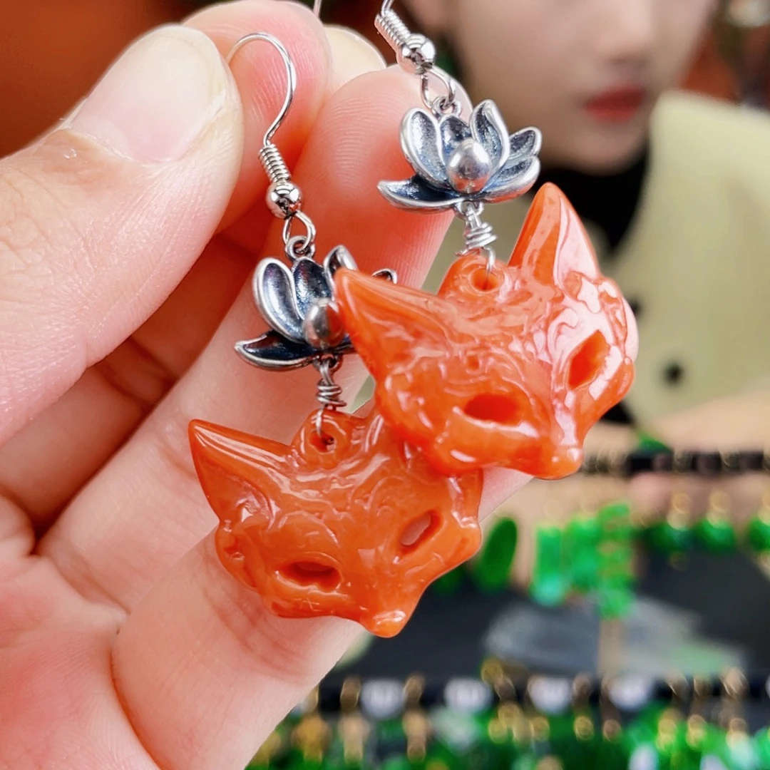 翡翠未镶嵌耳饰饰品
