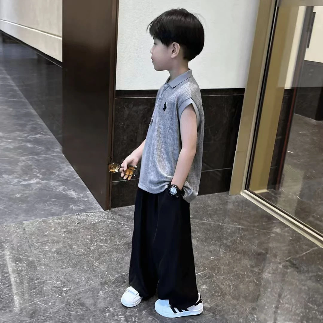 男童套装夏装2025新款儿童帅气时髦薄款短袖t恤男孩夏季POLO衫潮