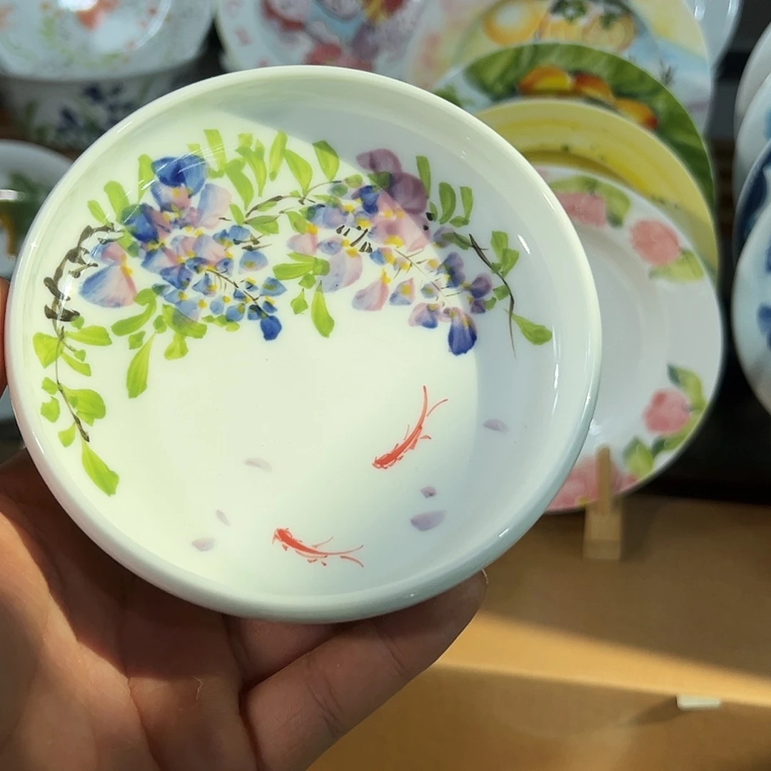 陶瓷景德镇高温釉下陶瓷5寸小圆碟