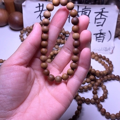 檀香木手串/手链檀香0.8/25单圈顺纹