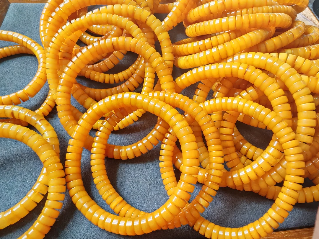 天然蜜蜡隔片精工单圈一条（多样性发其一）