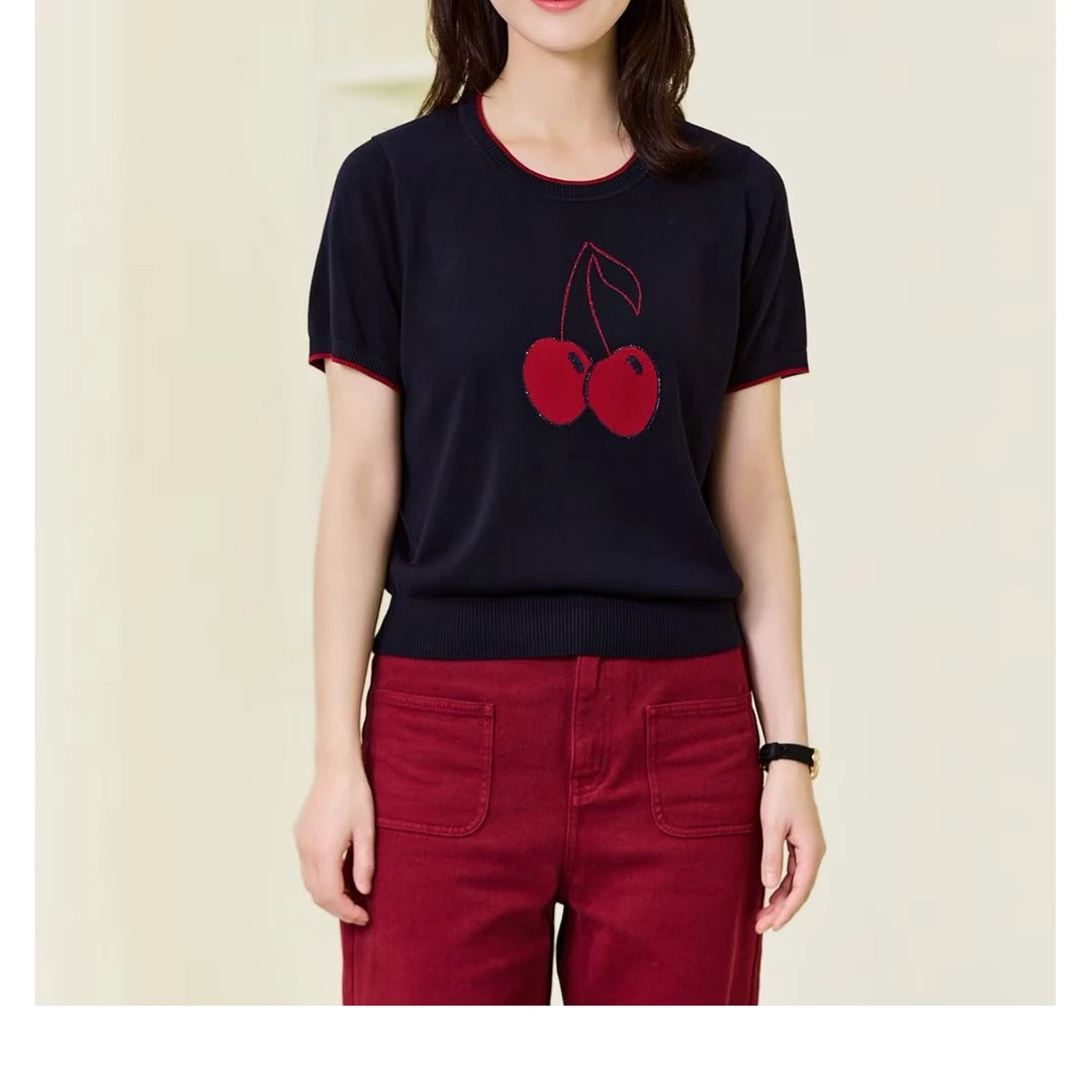 蒂薇娅【时尚天丝系列】夏季新品时尚款天丝上衣26181