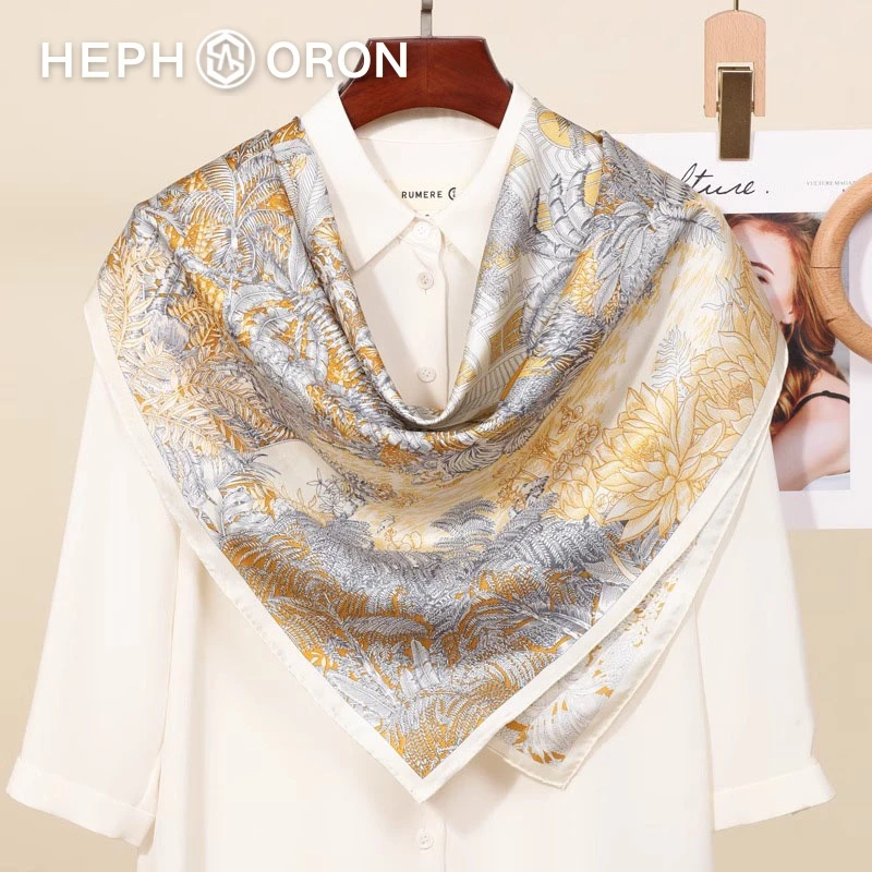 HEPHSORON真丝丝巾女2025新款披肩外搭高级感桑蚕丝方巾礼盒装