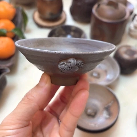 备前烧茶盏一个一个