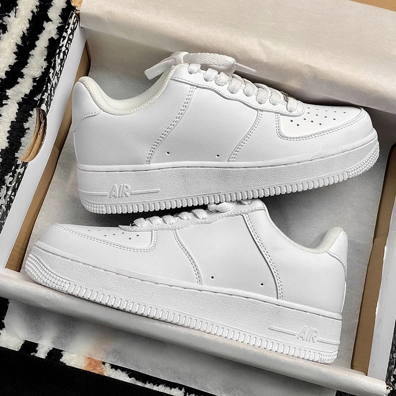 某物渠道鞋~官方正品空军小白鞋夏季透气一号休闲板鞋男款女厚底