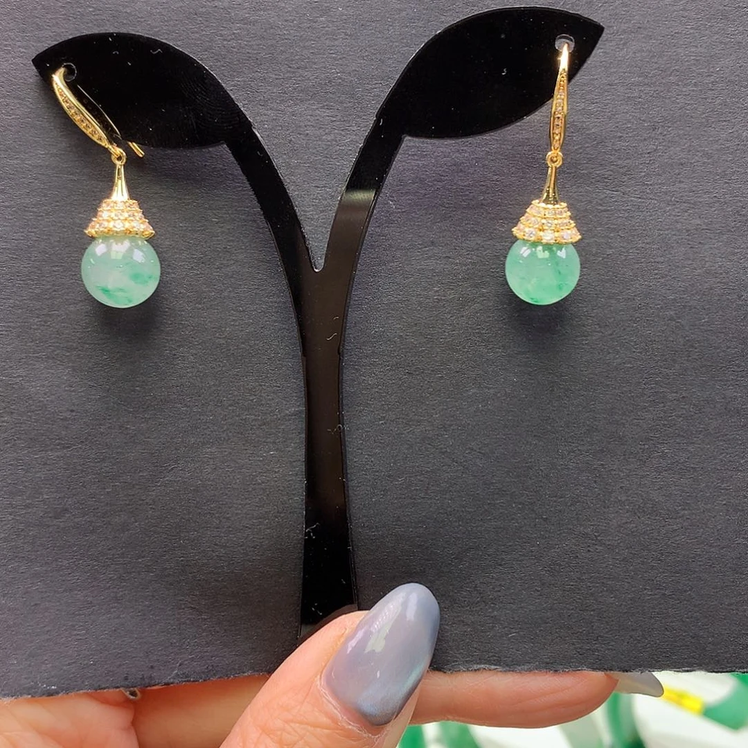 石英质玉未镶嵌耳坠