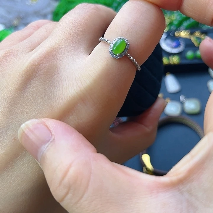 和田玉银S925镶嵌颈饰