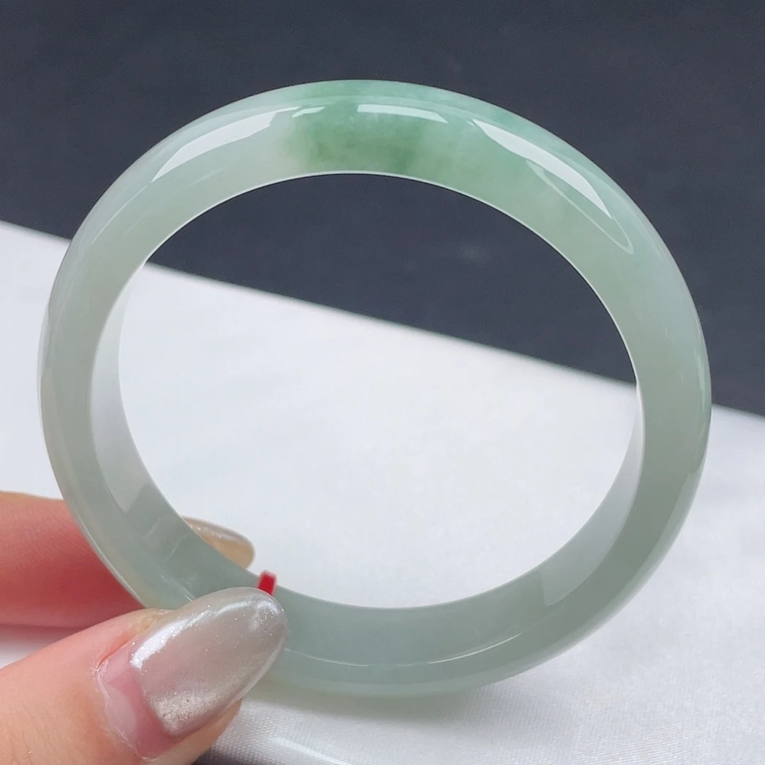 翡翠未镶嵌手镯53圈口