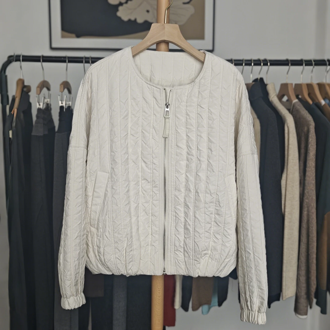 棉衣短款初冬圆领棉服时尚休闲宽松大码棉衣外套点开女士外衣内搭