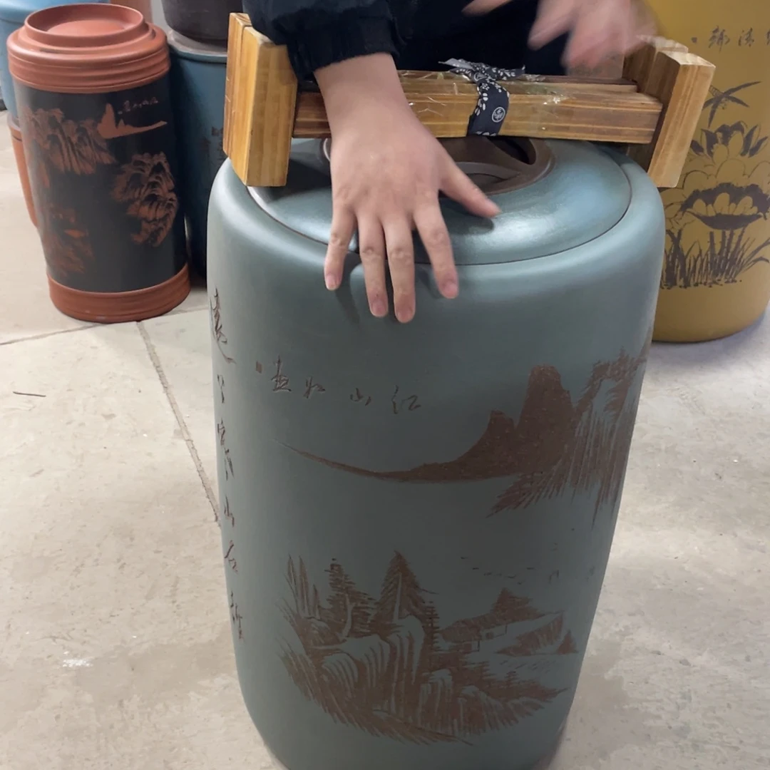 宜兴原矿紫砂茶叶罐