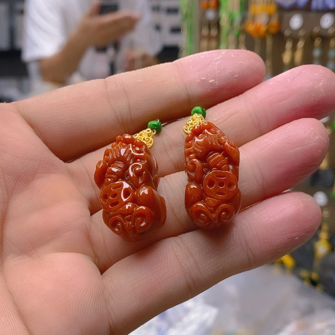 翡翠合金耳饰翡翠