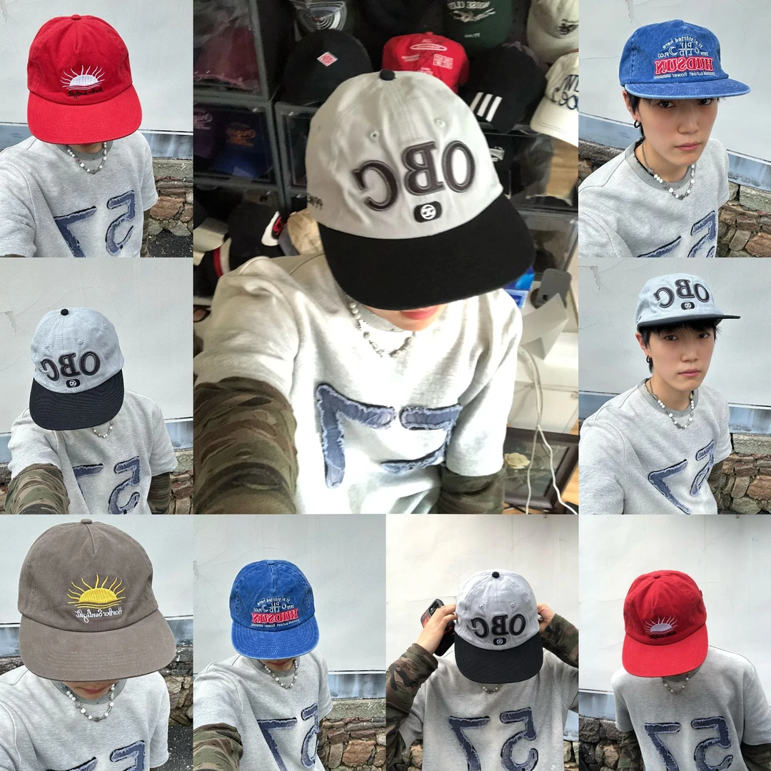 软顶平檐棒球帽合集加深棒球帽刺绣夏季简约休闲户外经典韩系