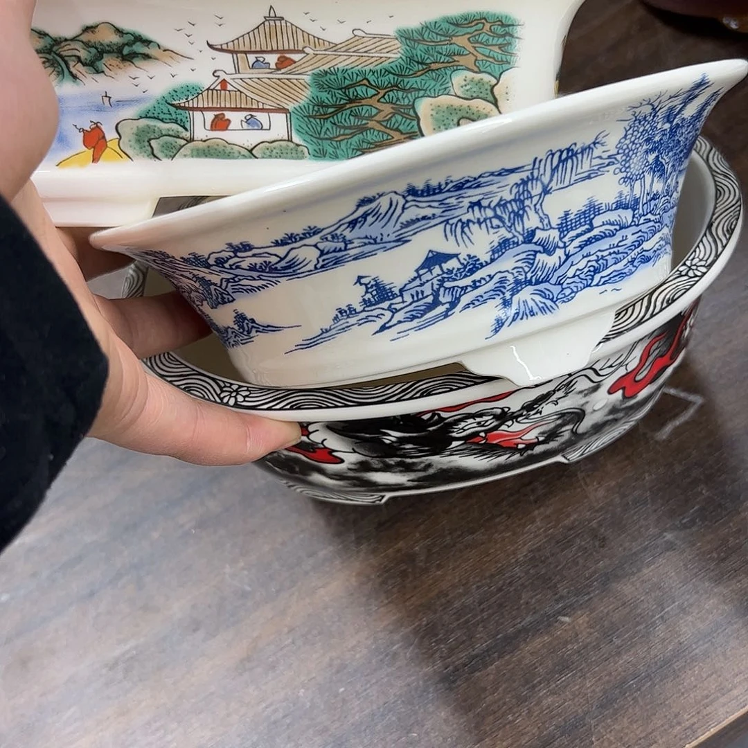 紫砂花盆252号瑕疵3个缩釉明显口不正处理介意勿拍小裂纹