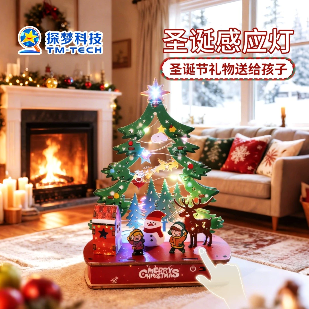圣诞节礼物送给孩子手工感应灯摆件2025新款节日氛围装饰小夜灯