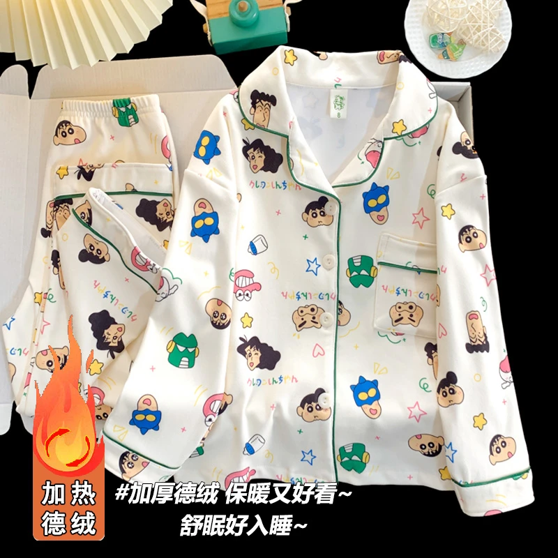 儿童睡衣2025新款男童秋冬季德绒加厚中大童春秋款男孩家居服套装