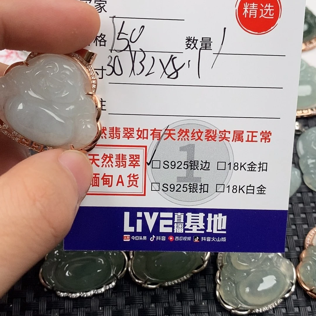 翡翠银S925镶嵌颈饰