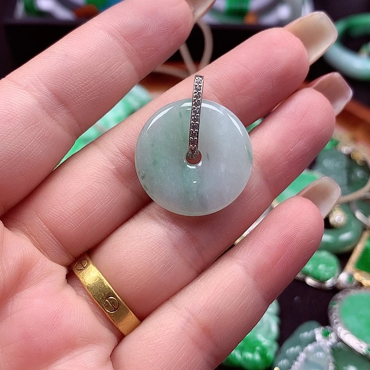 颈饰银S925镶嵌翡翠翡翠