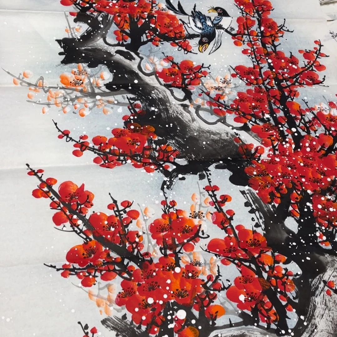 国画12.5纯手绘无边框作品