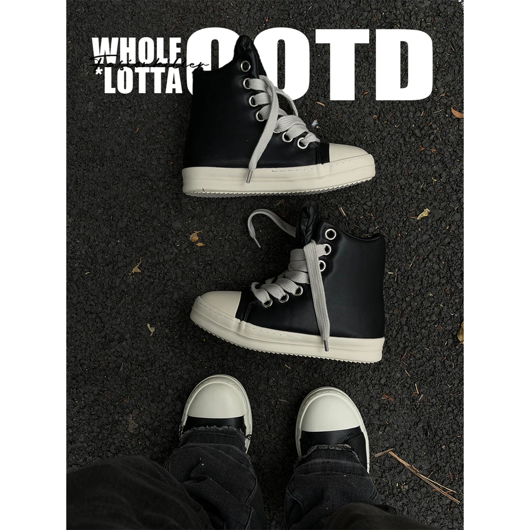 NewRockStarChoppa2025FW冬季舒适 胖丁面包鞋增高厚底潮流板鞋